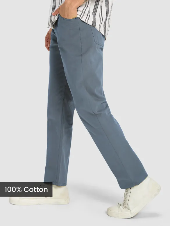 Savoy Blue Regular-fit Chino Pants