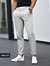 White slim-fit chinos for men