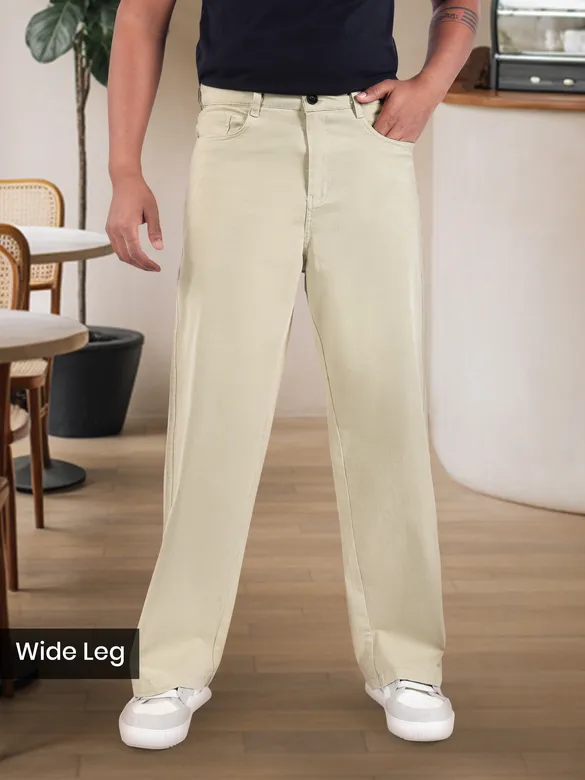 Off White Mid Rise Trousers