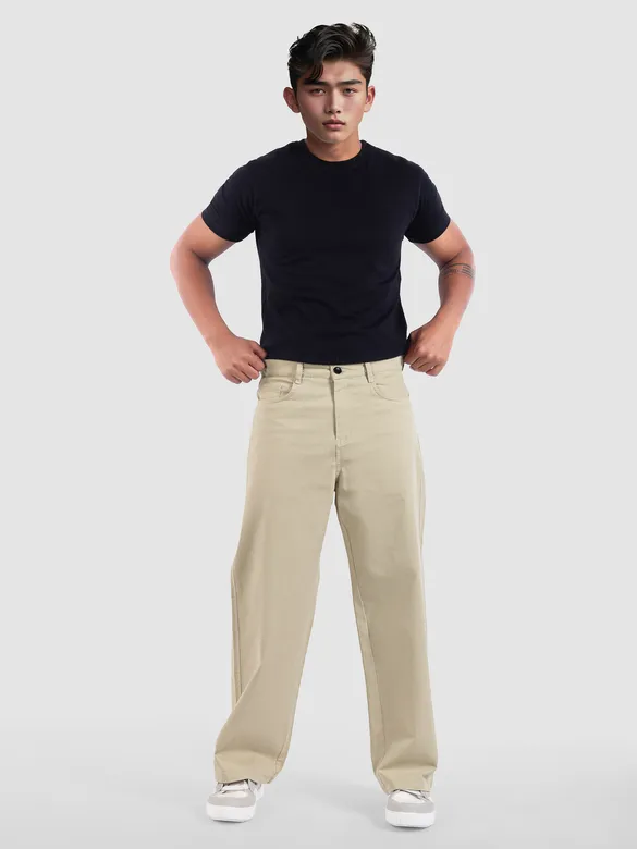 Off White Mid Rise Trousers
