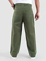 Crocodile Green Cotton Lycra Wide Leg Trousers
