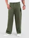 Crocodile Green Cotton Lycra Wide Leg Trousers