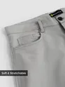 Light Grey Cotton Lycra Wide Leg Trousers