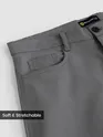 Stone Grey Cotton Lycra Wide Leg Trousers