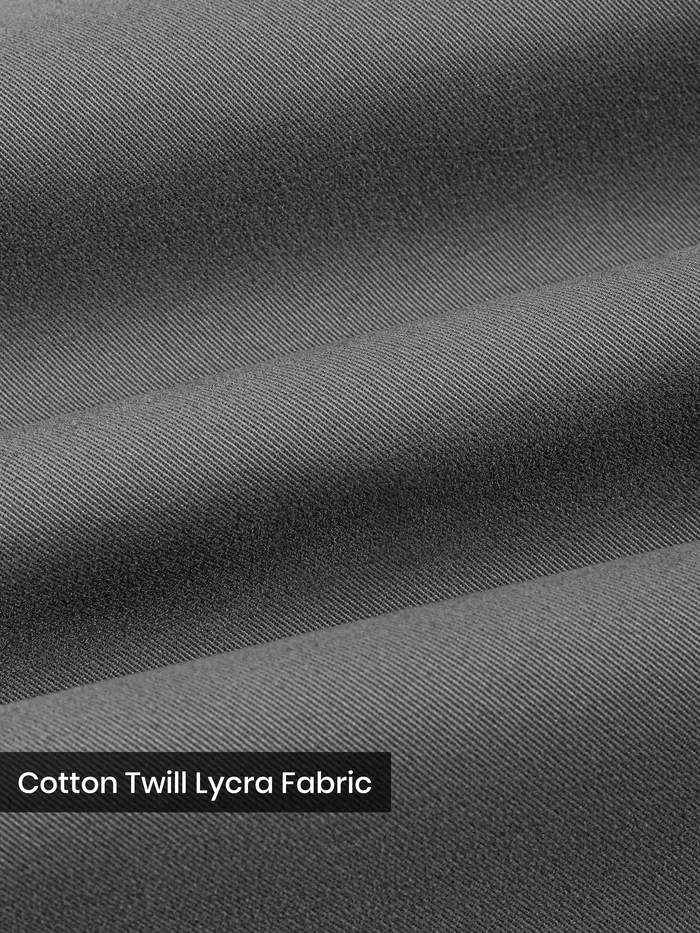 Stone Grey Cotton Lycra Wide Leg Trousers