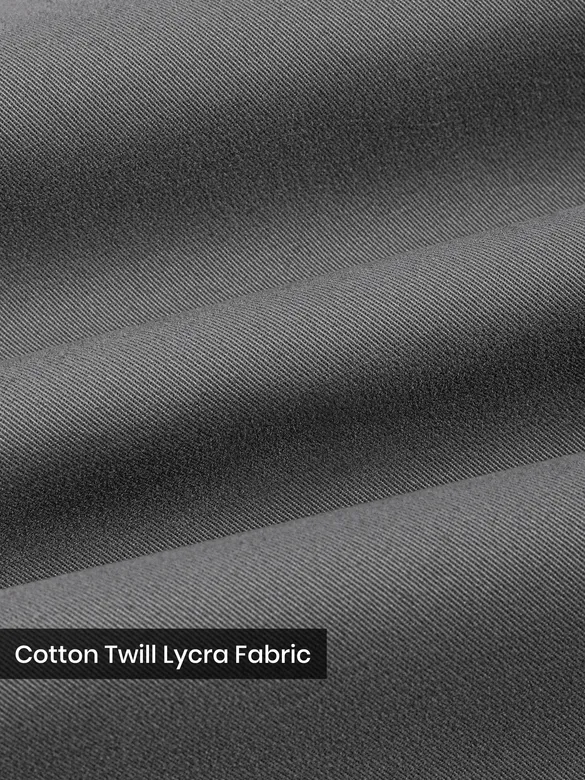 Stone Grey Cotton Lycra Wide Leg Trousers