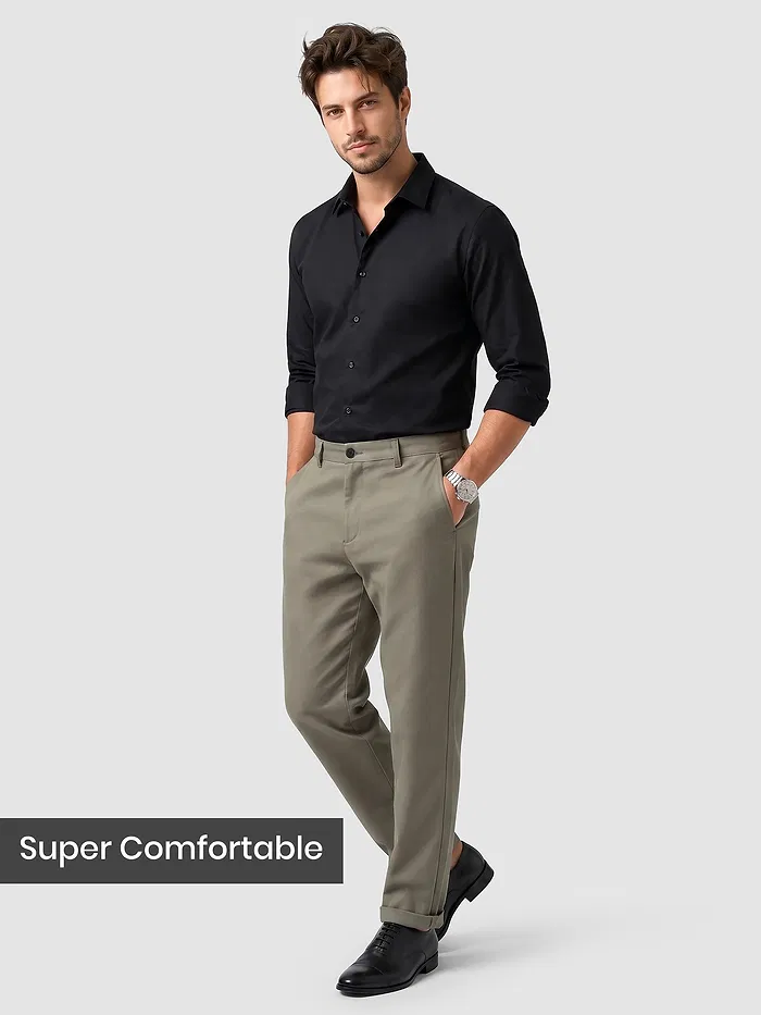 Warm Grey Japanese Fit Pants