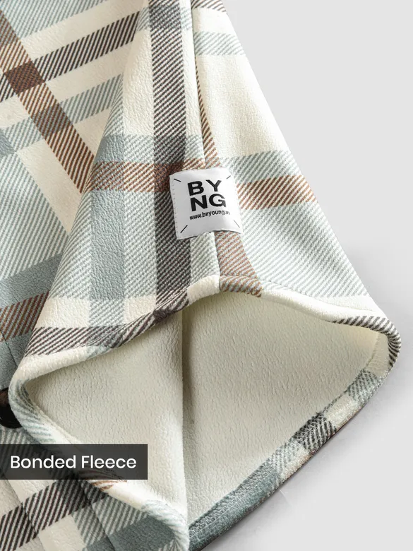 Aqua Mix Checkered Fleece Jacket
