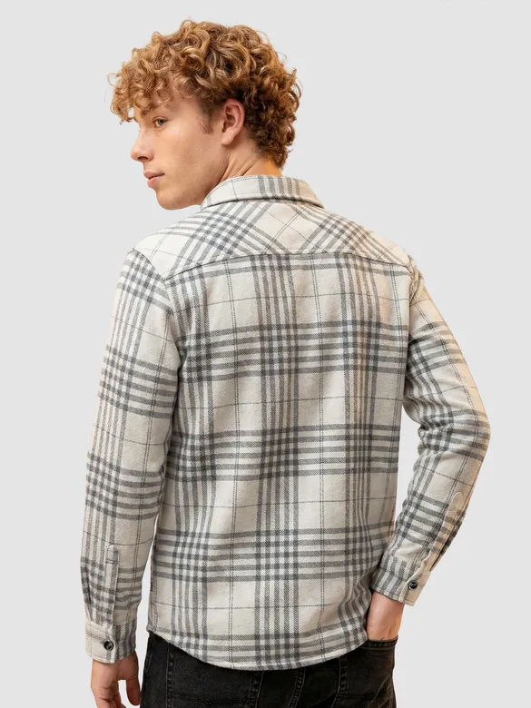 Black Checkered Fleece Jacket