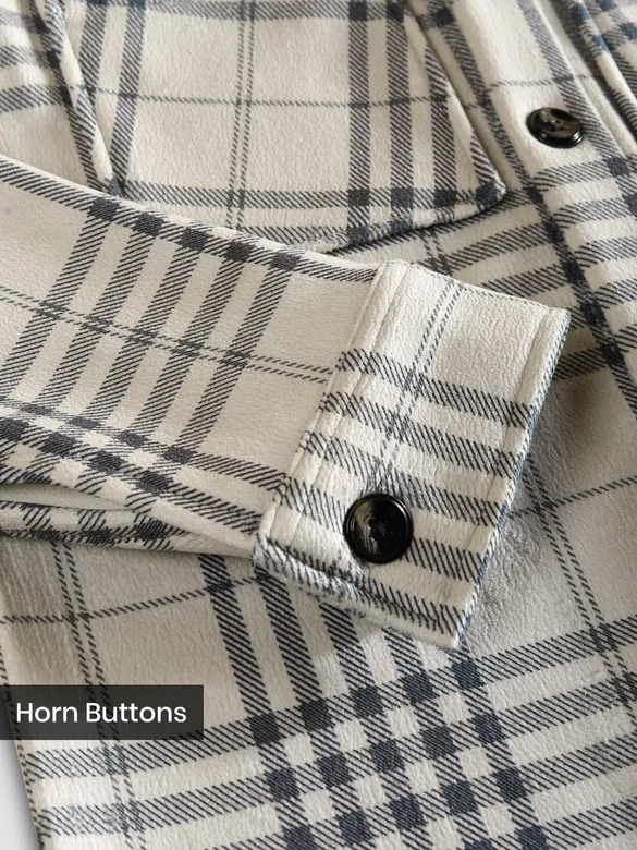 Black Checkered Fleece Jacket