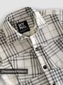 Black Checkered Fleece Jacket