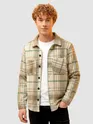 Brown Checkered Fleece Shacket