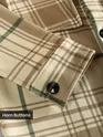 Brown Checkered Fleece Jacket