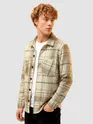 Brown Checkered Fleece Jacket
