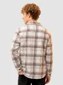Brown White Checkered Fleece Jacket