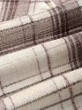 Brown White Checkered Fleece Jacket