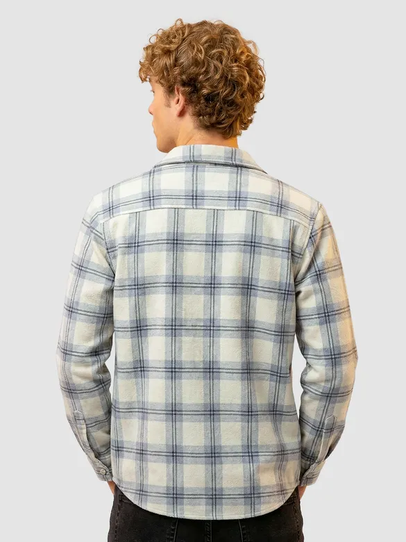 Grey Checkered Fleece Jacket