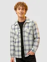 Grey Checkered Fleece Shacket