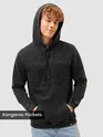 Black HD Print Acid Wash Hoodie