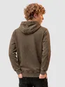 Brown Typography Acid Wash Hoodie