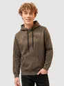 Brown Typography Acid Wash Hoodie