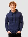 Indigo HD Print Acid Wash Hoodie