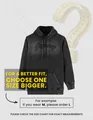 Black Typography Acid Wash Hoodie