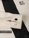 Cream Contrast Zipper Jacket