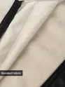 Cream Contrast Zipper Jacket
