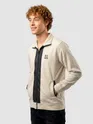 Cream Contrast Zipper Jacket