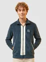 Dark Teal Contrast Zipper Jacket