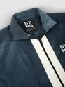 Dark Teal Contrast Zipper Jacket