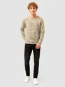 Beige Wash Effect Sweatshirt