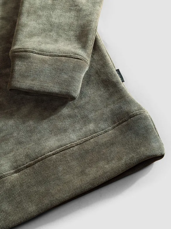 Olive Wash Effect Sweatshirt