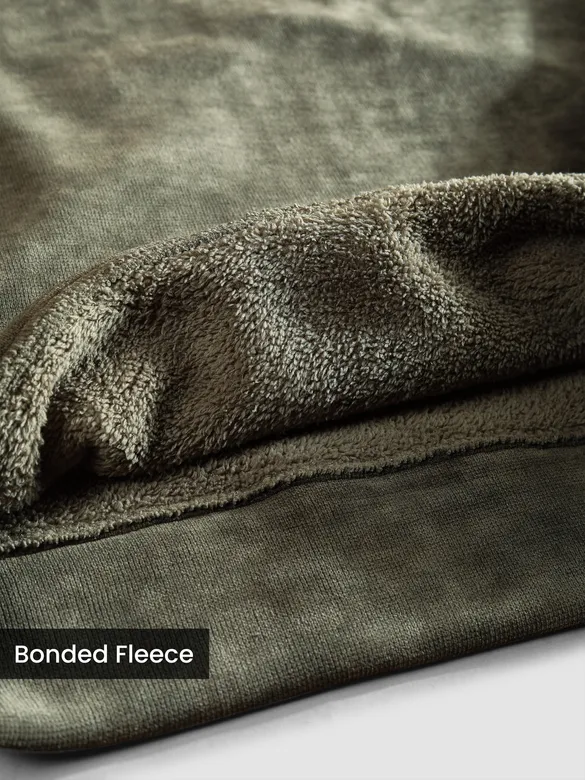 Olive Wash Effect Sweatshirt