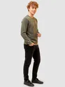 Olive Wash Effect Sweatshirt
