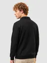 Black Ombre Print Polo Sweatshirt