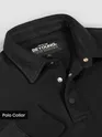 Black Ombre Print Polo Sweatshirt