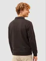 Brown Ombre Print Polo Sweatshirt