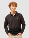Brown Ombre Print Polo Sweatshirt