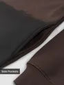 Brown Ombre Print Polo Sweatshirt