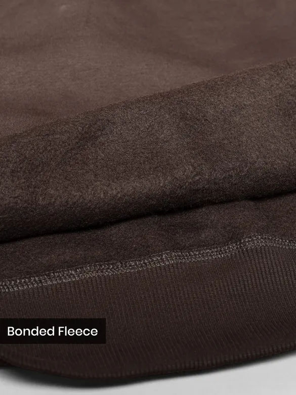 Brown Ombre Print Polo Sweatshirt
