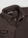 Brown Ombre Print Polo Sweatshirt