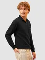 Black High Neck Zipper Sweatshirt