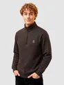 Brown High Neck Zipper Sweatshirt