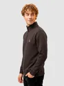 Brown High Neck Zipper Sweatshirt