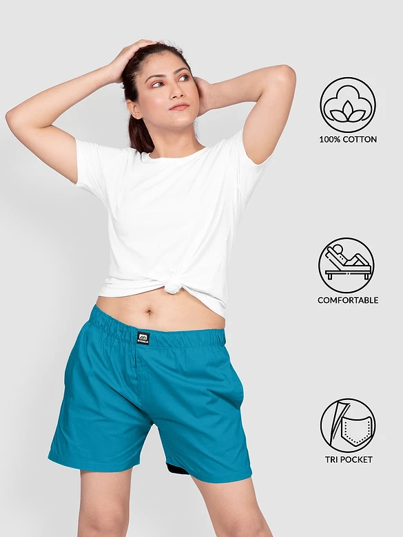 Pick Any 3- Plain Women Boxer Combo
