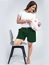 Plain Bottle Green Women Boxer