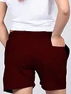 Plain Burgundy Womens Boxer