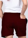 Plain Burgundy Womens Boxer